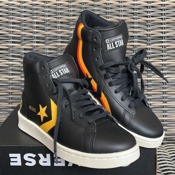Converse Pro Leather Hi Black/University Gold/White WMNS - Picture 5 of 16